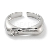 Rack Plating Brass Open Cuff Ring Settings KK-Z071-32P-2