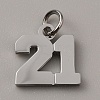 316 Surgical Stainless Steel Charms STAS-WH0022-84P-21-1