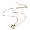 Golden Plated Heart with Constellation/Zodiac Sign Alloy Enamel Pendant Necklaces NJEW-H214-A06-G-4