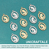 Unicraftale 12Pcs 2 Colors Ion Plating(IP) 201 Stainless Steel Pendants STAS-UN0029-76-4