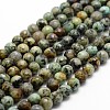 Natural African Turquoise(Jasper) Beads Strands X-G-D840-15-4mm-1