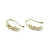 Brass Micro Pave Cubic Zirconia Earring Hooks KK-C048-13E-G-1