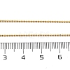 1mm Brass Ball Chain Adjustable Slider Necklaces KK-K398-28G-5