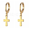 Brass Huggie Hoop Earrings EJEW-JE04208-06-2