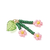 Glass Seed Beaded Flower Pendants PALLOY-MZ01194-02-3