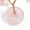 Natural Rose Quartz Chips Tree of Life Decorations DJEW-B013-01F-3