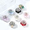 8Pcs 8 Colors Acrylic Rhinestone Rondelle Beads CLAY-YW0002-72-2