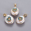 Natural Cultured Freshwater Pearl Pendants KK-L187-03B-1