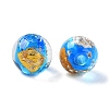 Handmade Gold & Silver Foil Lampwork Beads GLAA-G107-07A-02-3
