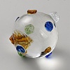 Round Glass Ceiling Fan Pull Chain Decoration GLAA-WH0039-40B-2