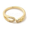 Brass Micro Pave Cubic Zirconia Rings for Women RJEW-E295-26G-2
