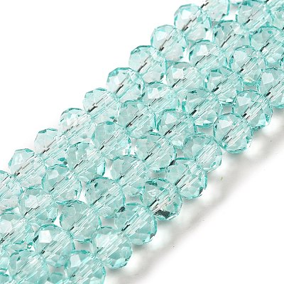 Transparent Baking Paint Glass Beads Strands LS-DGLA-A034-T8mm-D01-1
