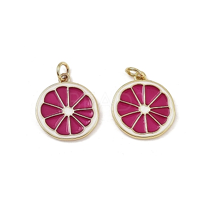 Brass Enamel Pendants KK-H072-14G-04-1