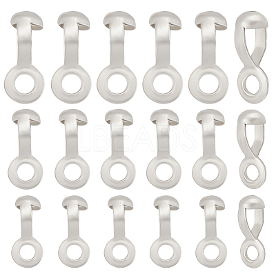 150Pcs 3 Style 304 Stainless Steel Ball Chain Connectors STAS-BBC0002-64-1