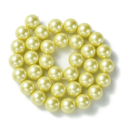 Eco-Friendly Glass Pearl Beads Strands HY-A008-12mm-RB012-1