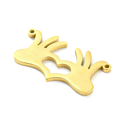 304 Stainless Steel Pendants STAS-Q255-07G-1