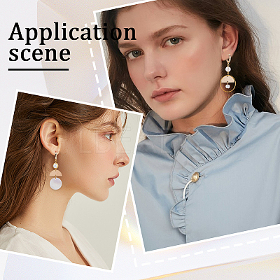 6 Pairs Rack Plating Brass Hoop Earring Findings KK-CN0002-44-1
