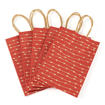 10Pcs Valentine's Day Paper Bags CARB-TADJ0001-01D-1