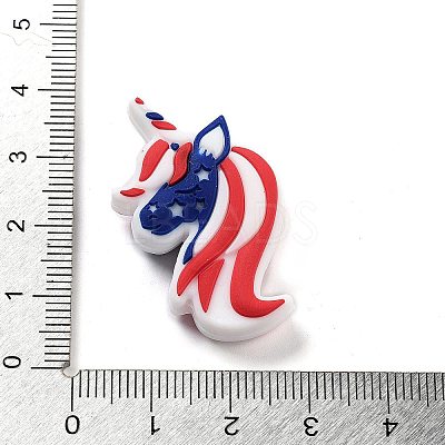 Independence Day Theme Silicone Beads SIL-M005-01F-1