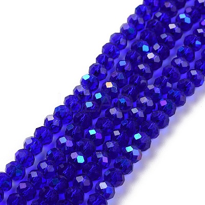 Electroplate Glass Beads Strands X1-EGLA-A034-T8mm-L16-1