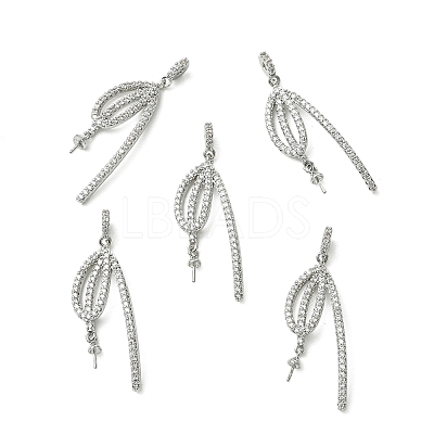 SHEGRACE Brass Micro Pave Cubic Zirconia Peg Bails Pin Pendants XGRQ5F599-815P-1