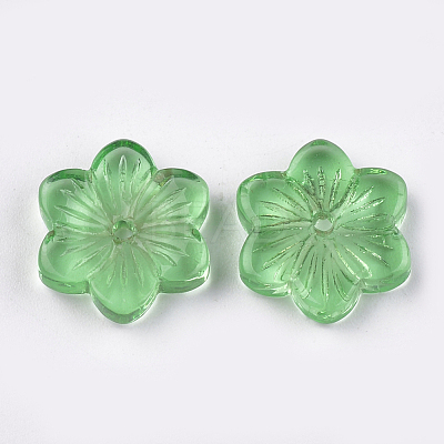 Spray Painted Glass Beads GGLA-S046-01D-1