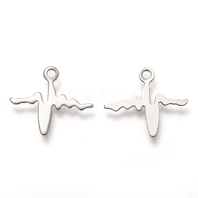 Non-Tarnish 201 Stainless Steel Charms STAS-C017-02P-1