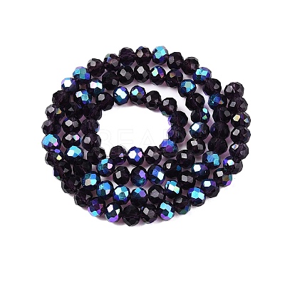 Electroplate Glass Beads Strands LS-EGLA-A044-T6mm-L15-1