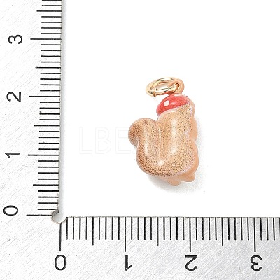 Brass Enamel Pendants KK-CBAE20A-01K-G-1