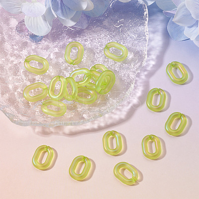 20Pcs Transparent Acrylic Quick Link Connectors OACR-TADJ0001-03G-1