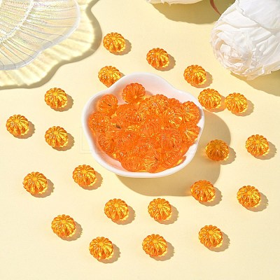 Autumn Theme Transparent Acrylic Beads PL712Y-5-1