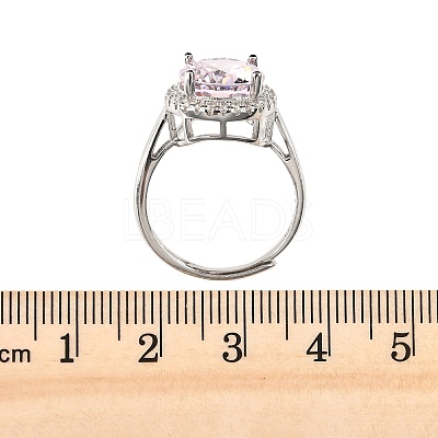 925 Sterling Silver Pave Cubic Zirconia Finger Rings RJEW-C138-01C-02-1
