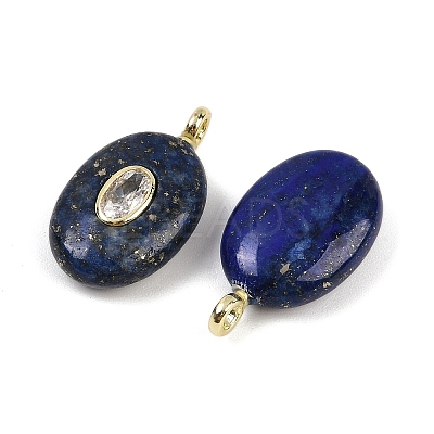 Natural Lapis Lazuli & Cubic Zirconia Pendants G-Z076-01G-11-1