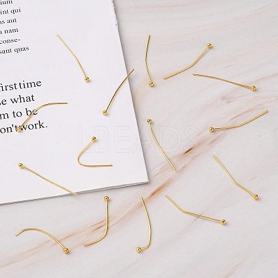 Brass Ball Head Pins KK-R020-06G-1