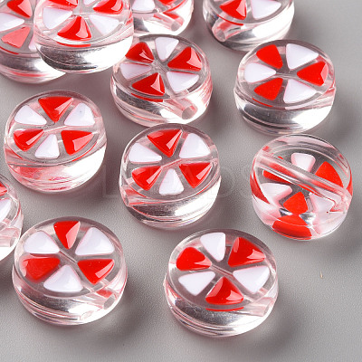 Transparent Enamel Acrylic Beads TACR-S155-005F-1