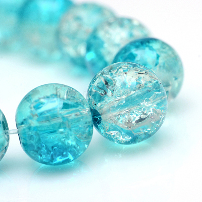 Baking Paint Crackle Glass Bead Strands CCG-S001-10mm-06-1