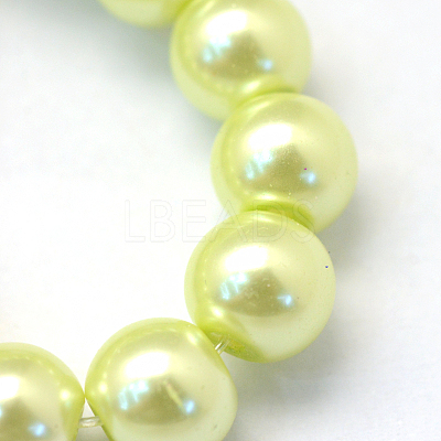 Baking Paint Pearlized Glass Pearl Round Bead Strands HY-Q003-6mm-46-1