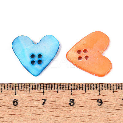 4-Hole Dyed Freshwater Shell Buttons SHEL-T020-26-1