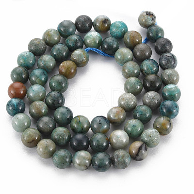 Natural Chrysocolla Beads Strands G-S376-004A-1