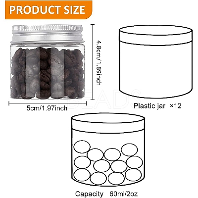 Transparent Plastic Bead Containers CON-BC0004-87-1