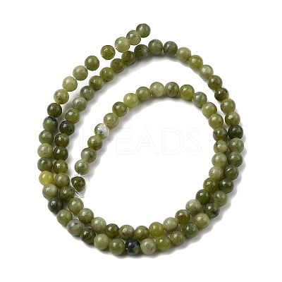 Natural Chinese Jade/Southern Jade Beads Strands G-G735-38-4mm-1