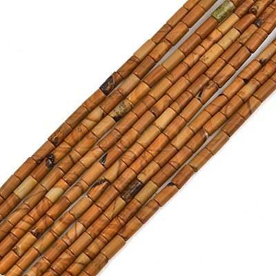 Natural Wood Lace Stone Wooden Jasper Beads Strands GG-CBAED3F-A07-1