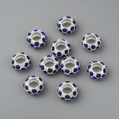 Alloy Rhinestone European Beads CPDL-H999-17-1
