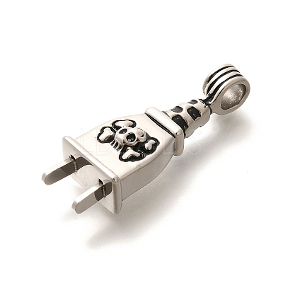 304 Stainless Steel Big Pendants STAS-Z110-12AS-1