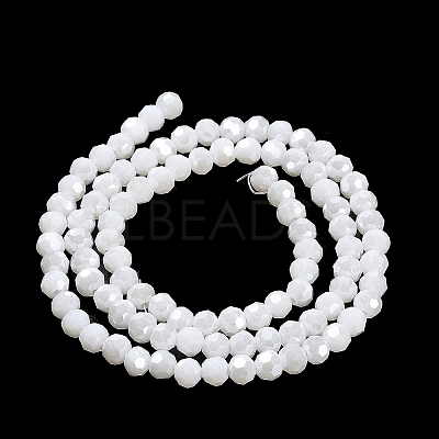 Electroplate Opaque Glass Beads Strands EGLA-A035-P4mm-A01-1