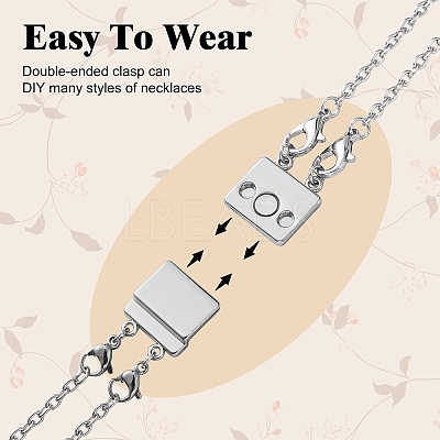 Zinc Alloy Box Magnetic Clasps Converter PALLOY-C159-01P-1