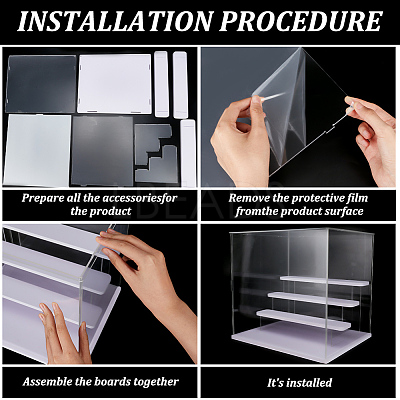 Transparent Plastic Minifigures Display Case ODIS-WH0025-142C-1