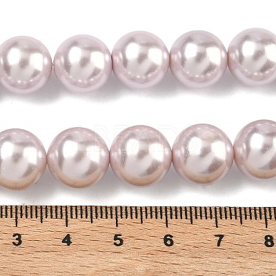 Electroplated Shell Pearl Beads Strands BSHE-G041-12mm-06-1
