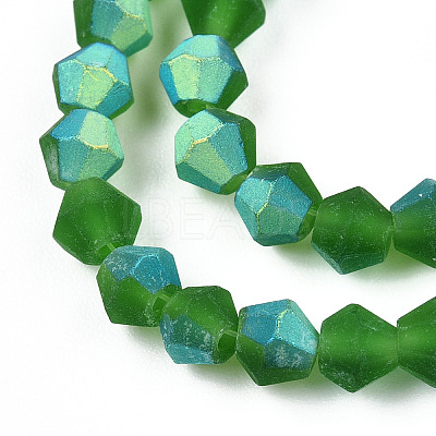 Imitate Austrian Crystal Bicone Frosted Glass Beads Strands LS-EGLA-A039-T3mm-MB25-1