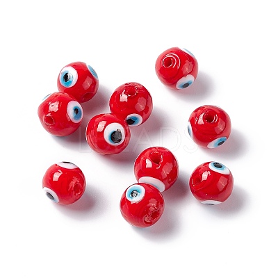Handmade Evil Eye Lampwork Beads LAMP-F025-03-1